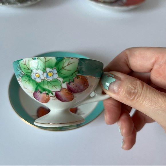 Vintage Espresso Teacup Matching Saucer - Picture 4 of 9